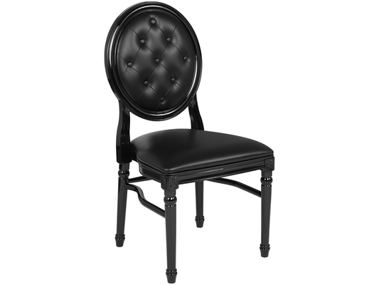 KING LOUIS TUFTED CHAIR - BLACK