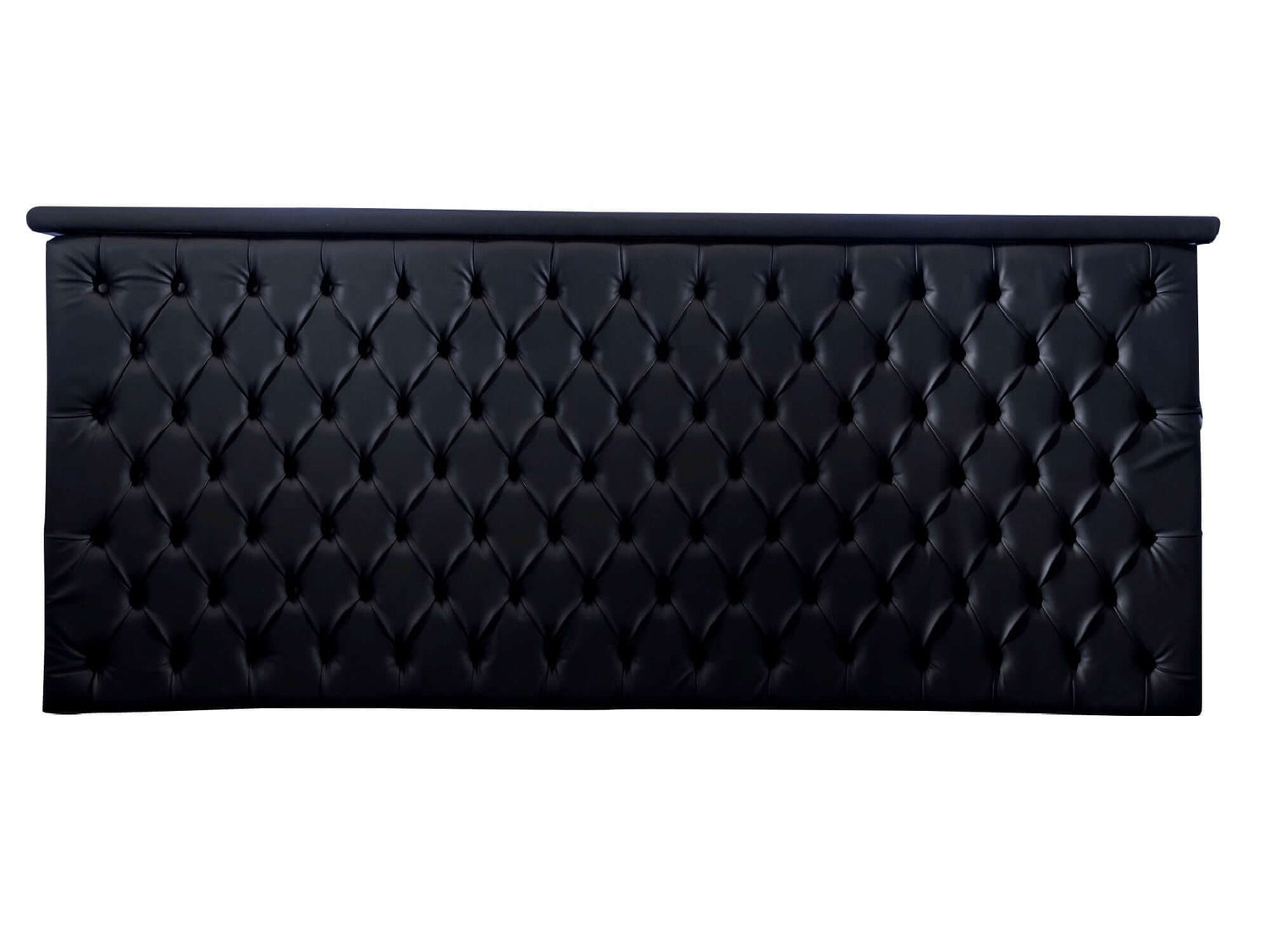 LENOX 8FT BAR - BLACK - H 39" / W 96" / D 15" / D(shelf) 10.5" The Lenox 8ft Bar tufted leather bar features the plush tufts featured throughout the Lenox products. This bar has nice clean lines that will blend seamlessly with your decor. The black bar lo