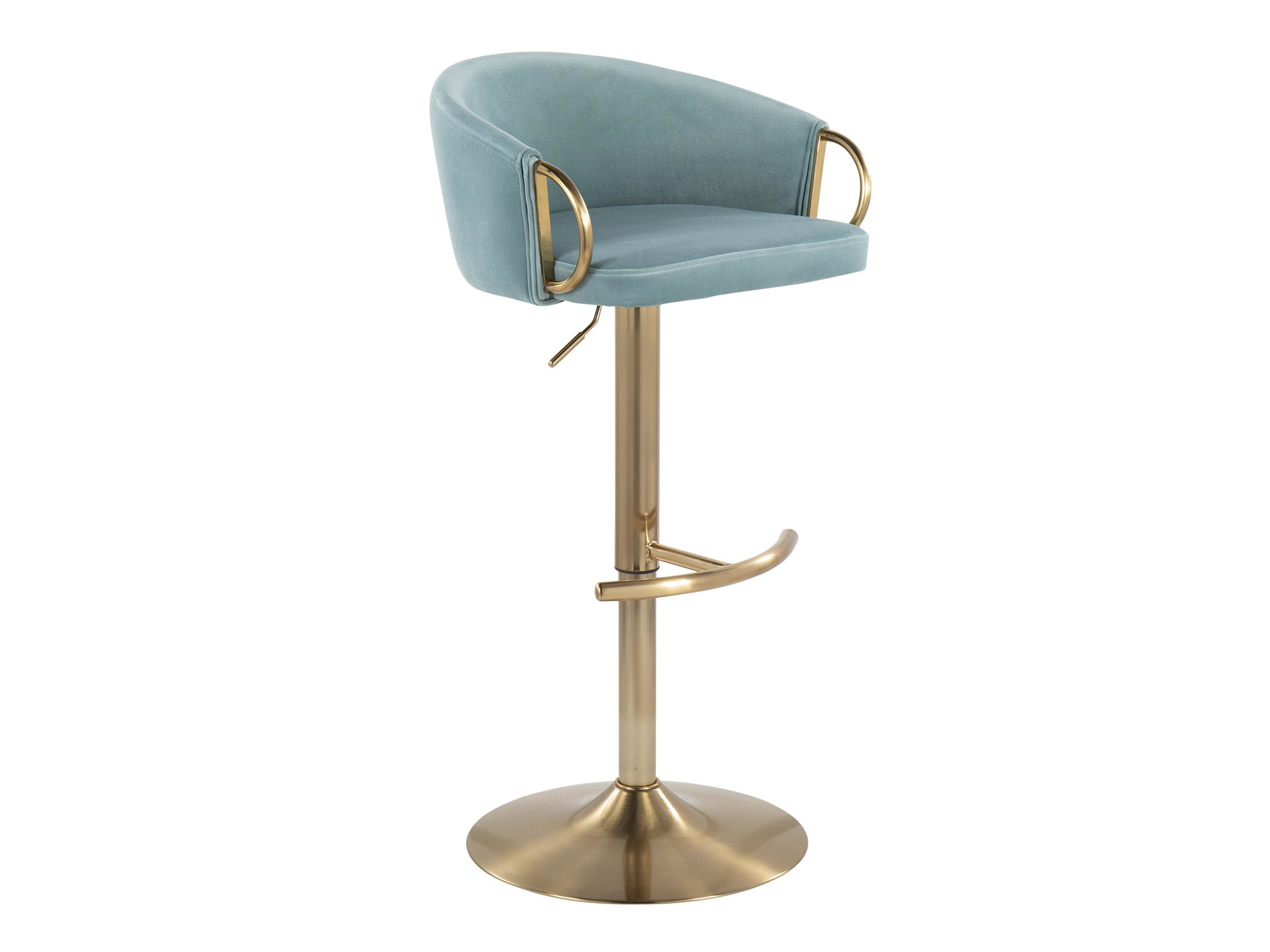 LUNA BARSTOOL - TURQUOISE VELVET