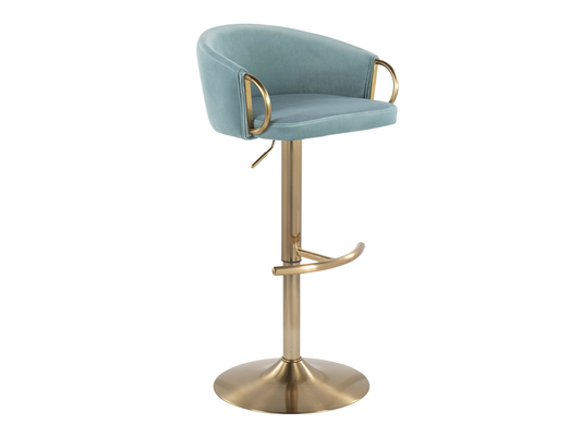 LUNA BARSTOOL - TURQUOISE VELVET