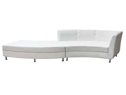 LUXURY 2PC SERPENTINE SOFA - WHITE