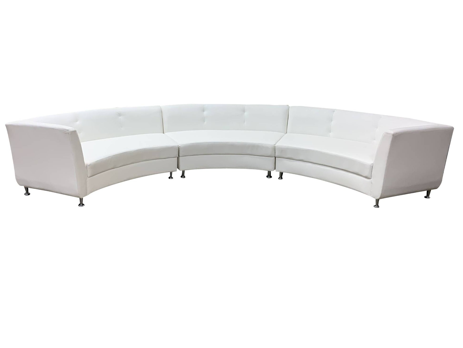 LUXURY 3PC CURVED SOFA - WHITE
