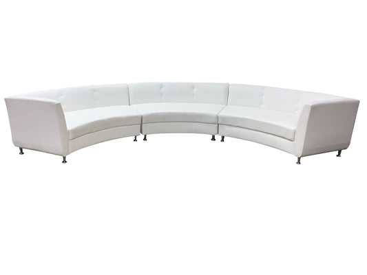 LUXURY 3PC CURVED SOFA - WHITE