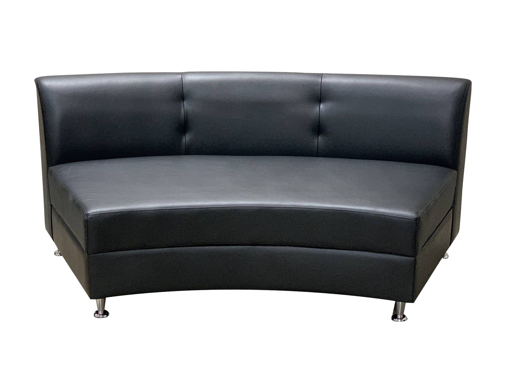 LUXURY ARMLESS SOFA SECTION - BLACK