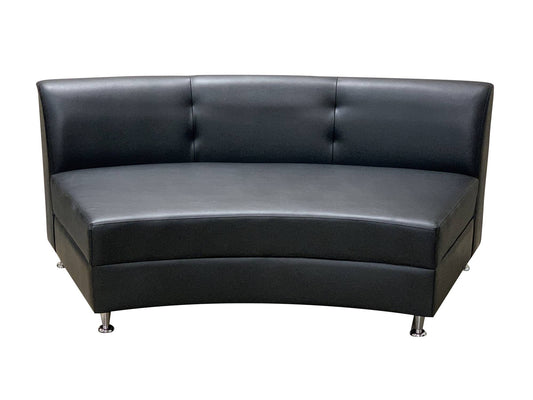LUXURY ARMLESS SOFA SECTION - BLACK