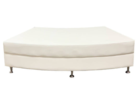 LUXURY QTR CIRCLE OTTOMAN - WHITE