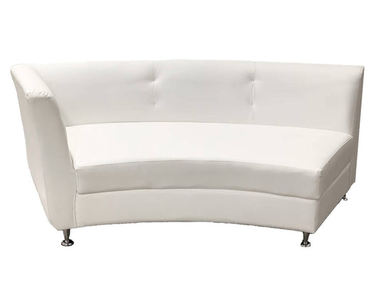 LUXURY RIGHT ARM SOFA SECTION - WHITE