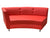 LUXURY RIGHT ARM SOFA SECTION - RED