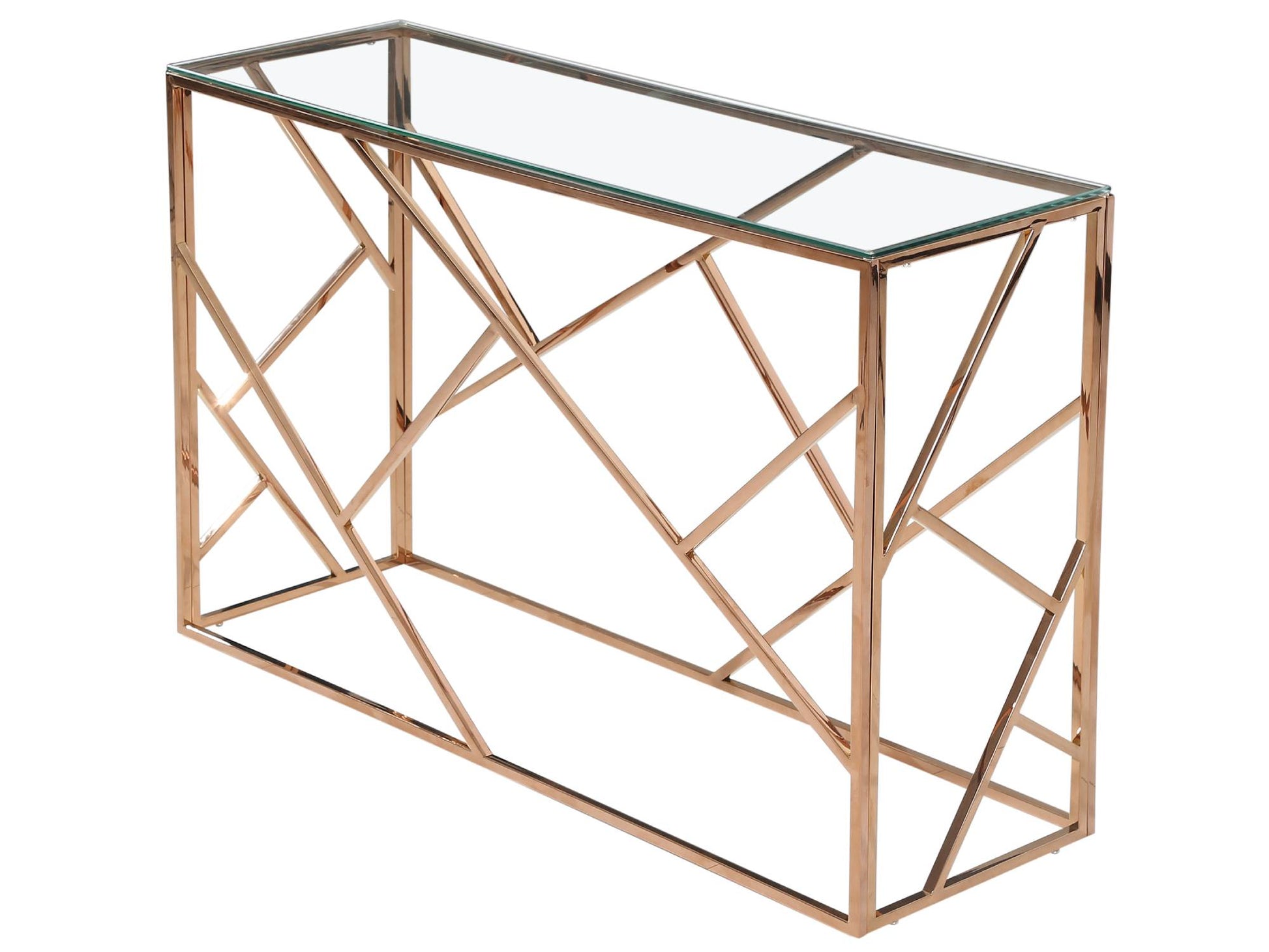 MOSAIC CONSOLE TABLE - ROSE GOLD
