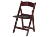 RESIN PADDED FOLDING CHAIR - MAHOGANY