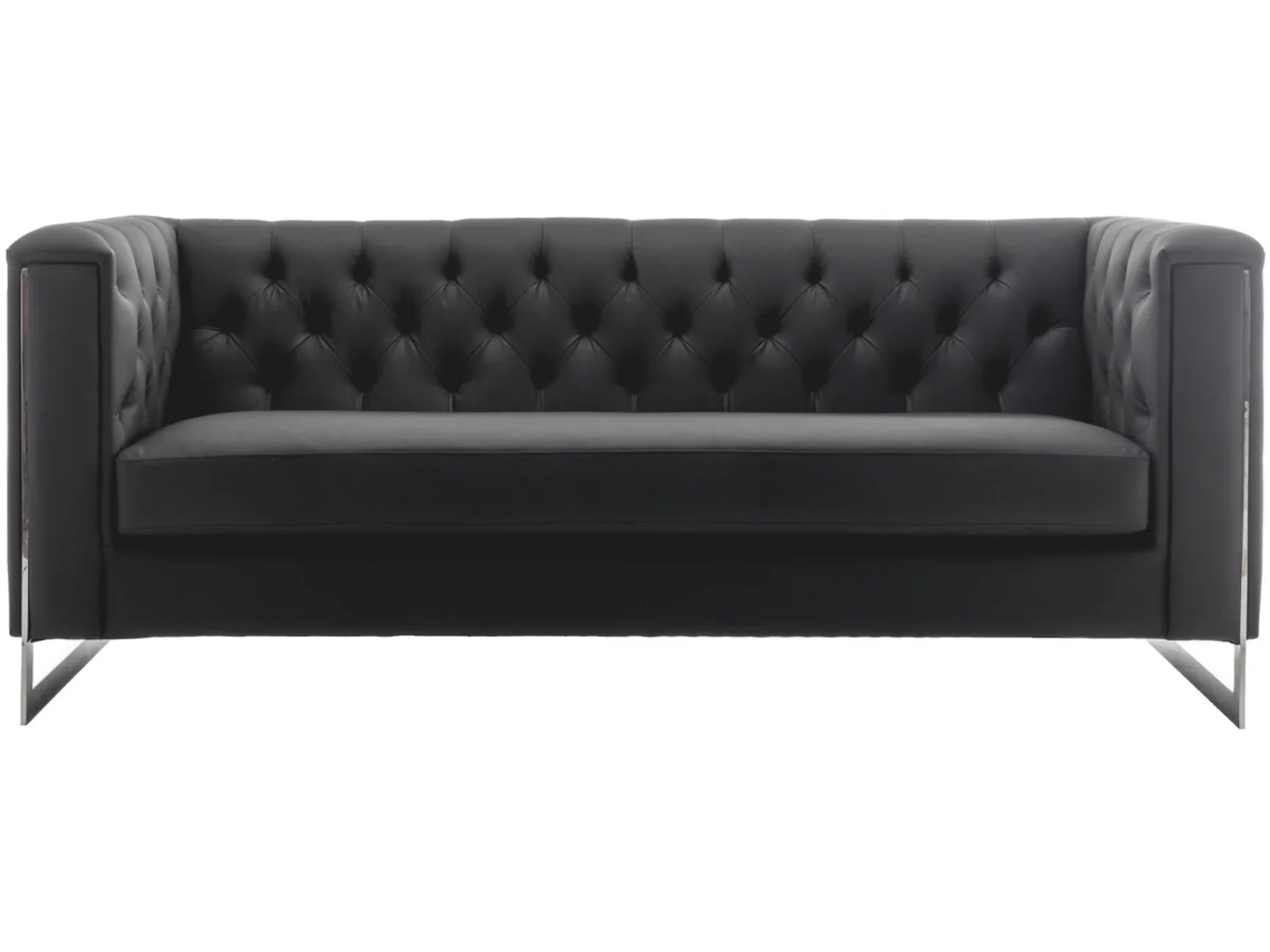 METRO CHROME SOFA - BLACK
