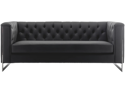 METRO CHROME SOFA - BLACK