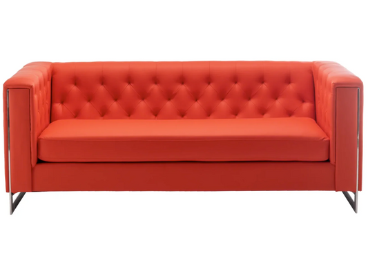 METRO CHROME SOFA - RED