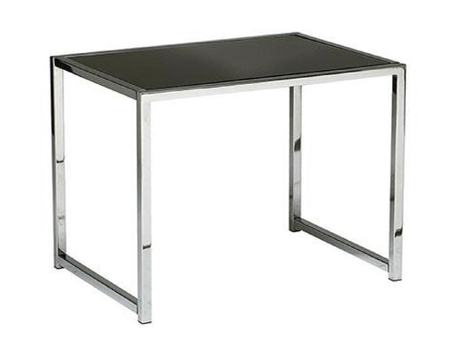METRO ACCENT TABLE - BLACK/CHROME