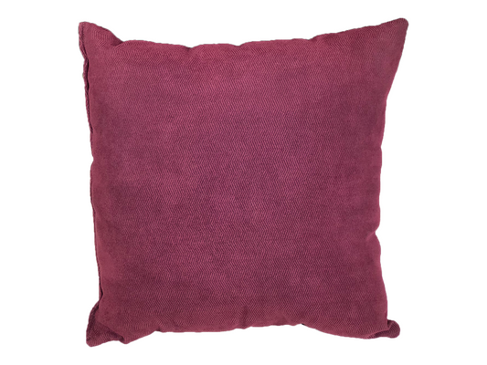 MICROSUEDE PILLOW - PLUM RIBBED