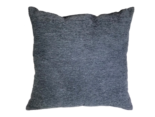 MICROSUEDE PILLOW - BLACK RIBBED