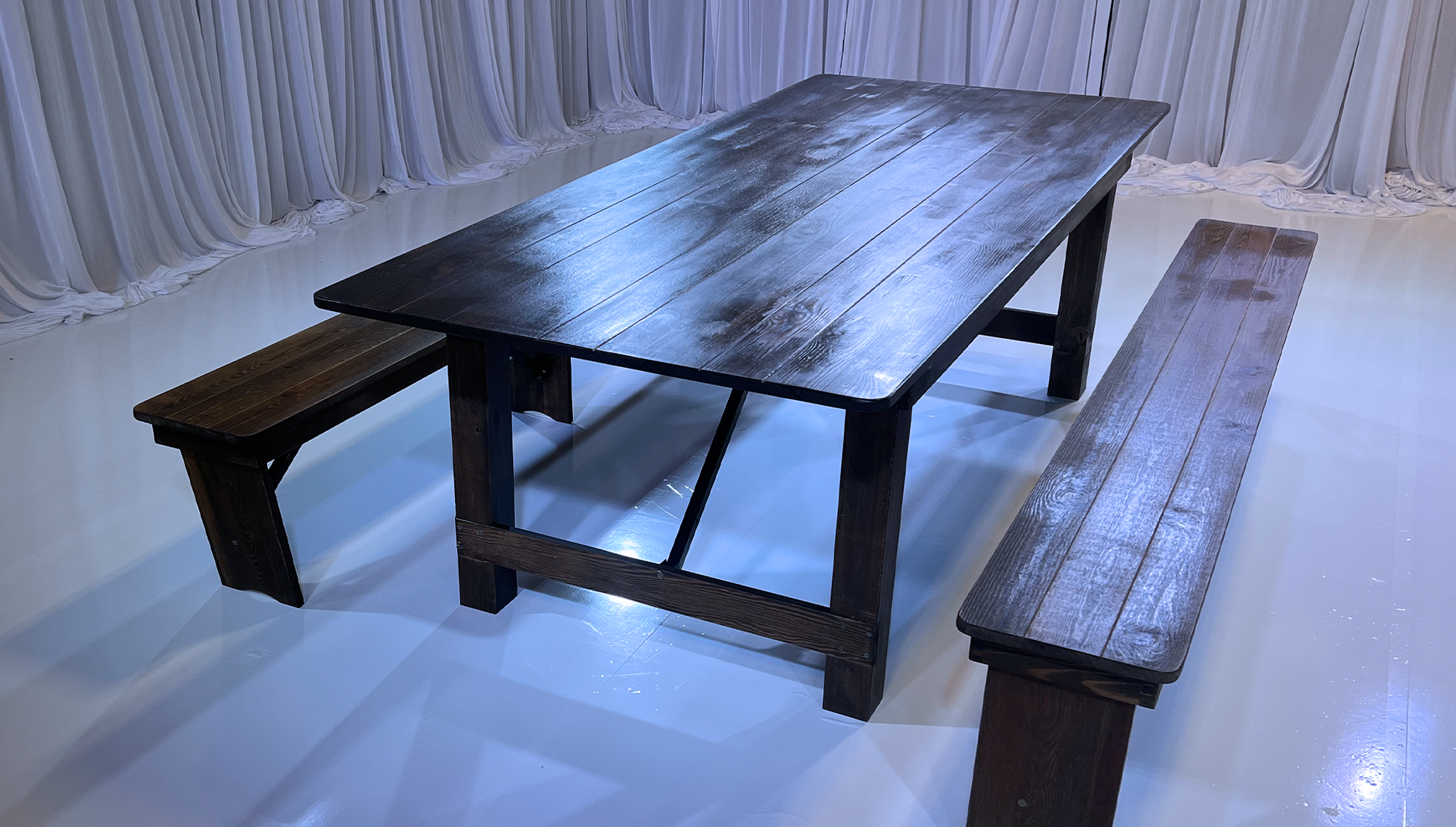 PINE WOOD FARM TABLE GROUPING 1