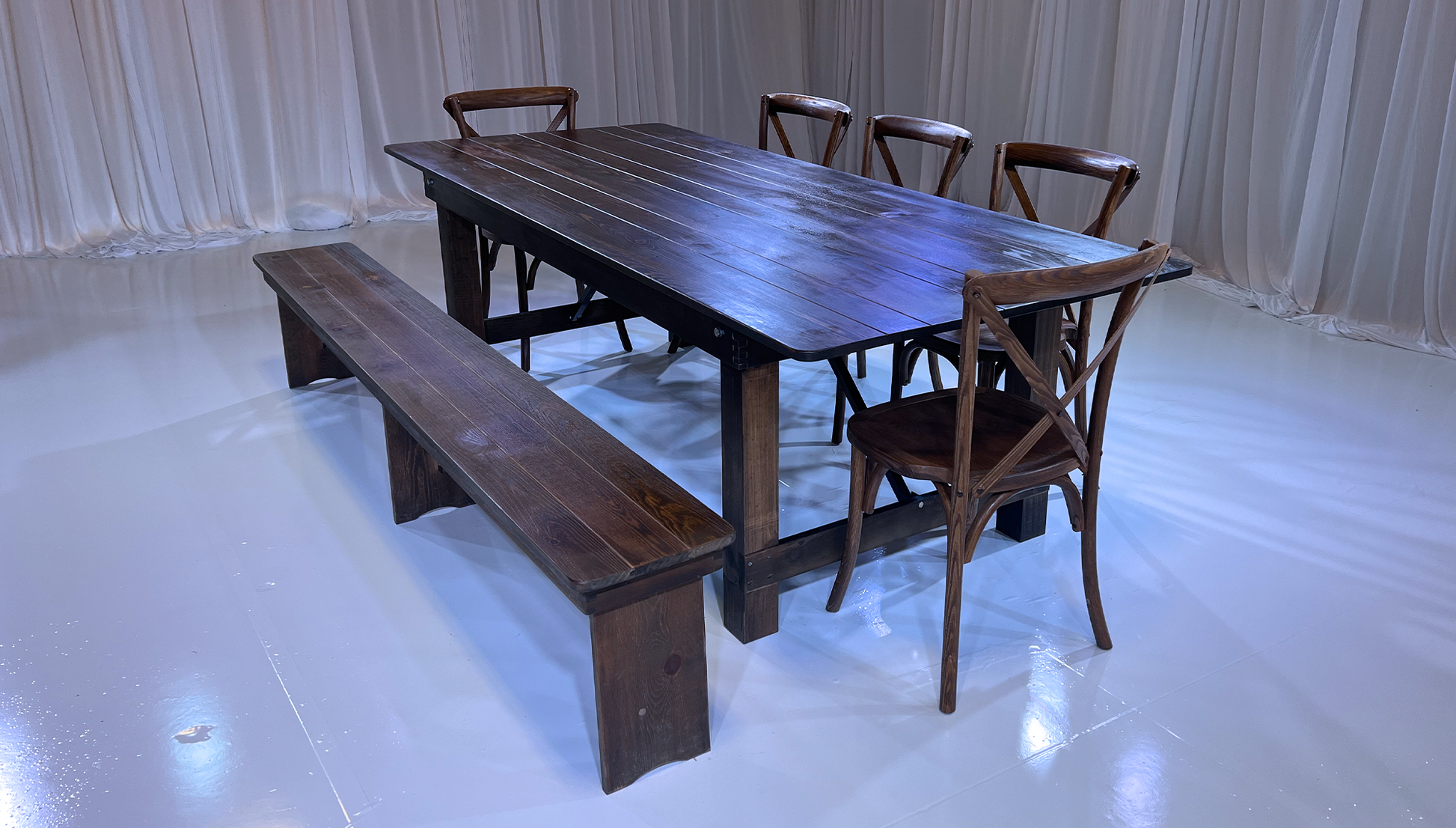 PINE WOOD FARM TABLE GROUPING 2