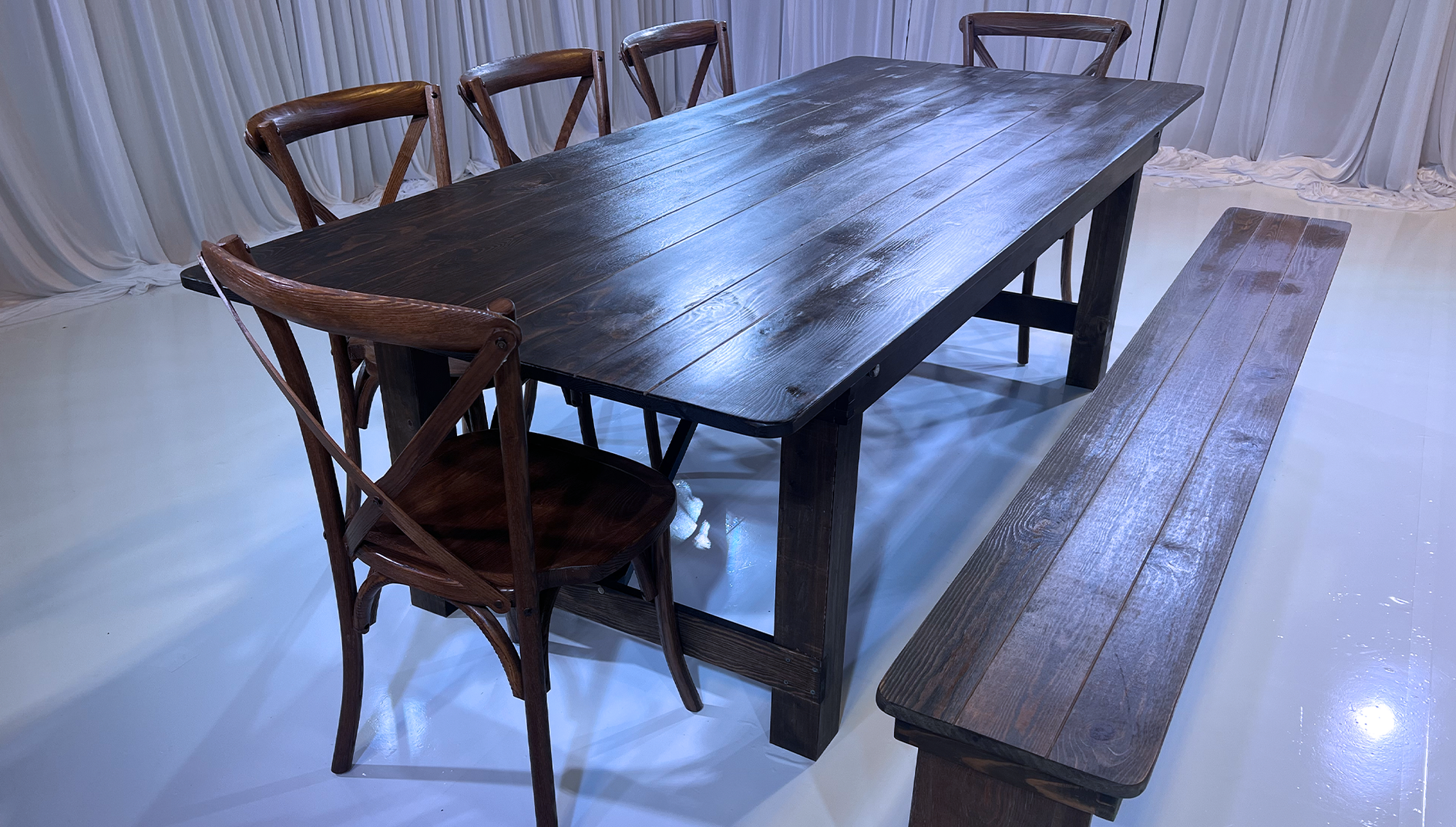 PINE WOOD FARM TABLE GROUPING 2