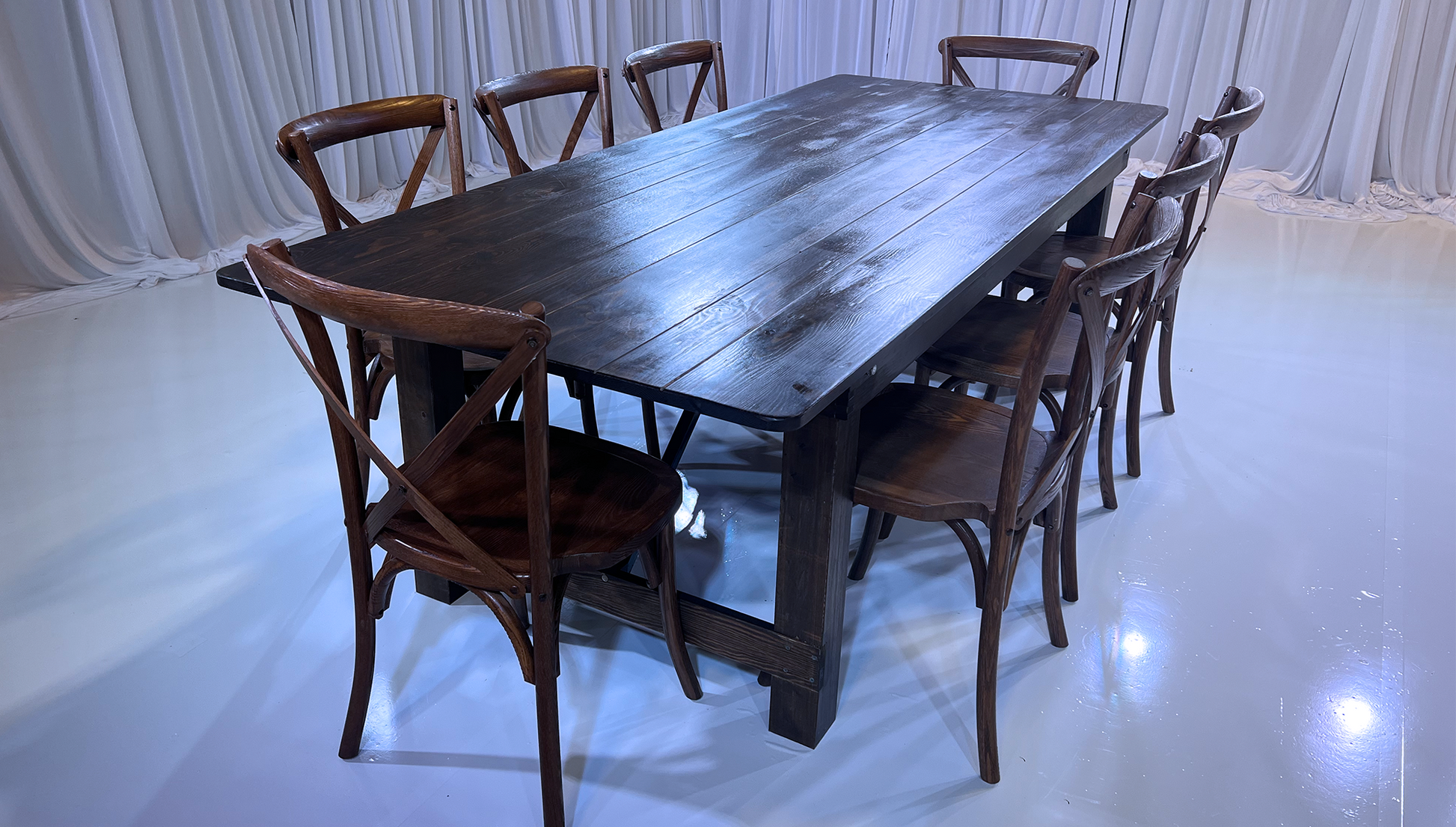 PINE WOOD FARM TABLE GROUPING 3