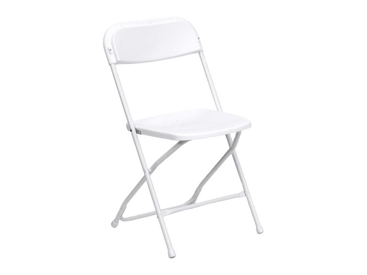 PREMIER PLASTIC FOLDING CHAIR - WHITE
