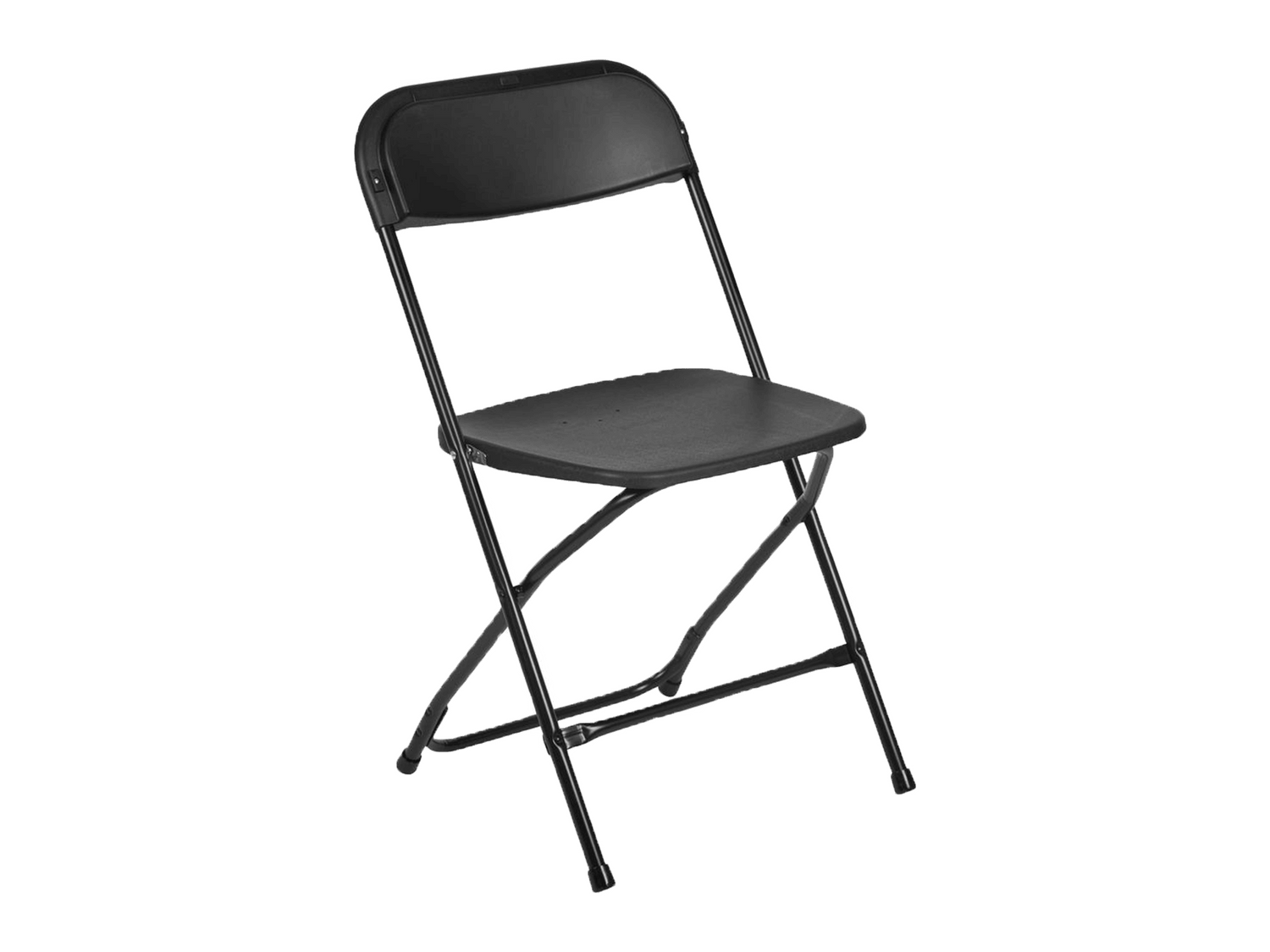 PREMIER PLASTIC FOLDING CHAIR - BLACK - H 31.5" / W 17.5" / D 18" LLL's Premier Plastic Folding Chair in Black is constructed with premium plastic and alloy legs. These are a great seating option for casual events, school events, and trade shows because t