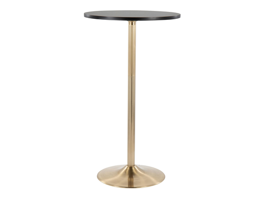 PUB HIGHBOY - BLACK w/ GOLD BASE