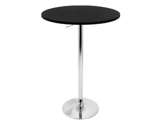 PUB HIGHBOY - BLACK W/ CHROME BASE