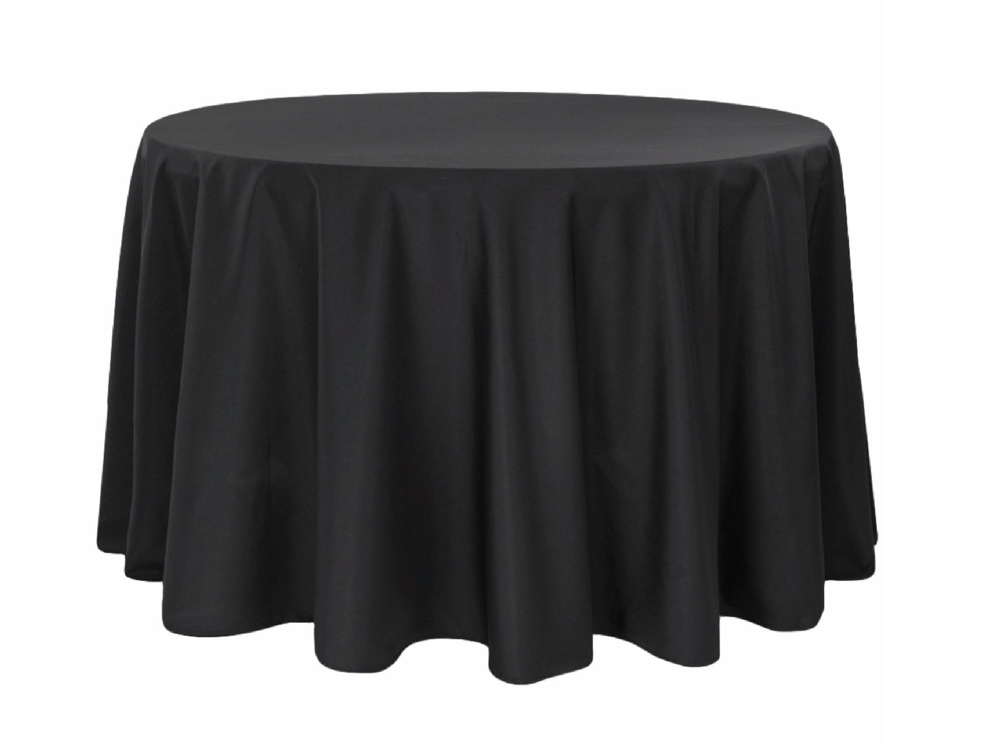 ROUND POLY LINEN - BLACK | 120"