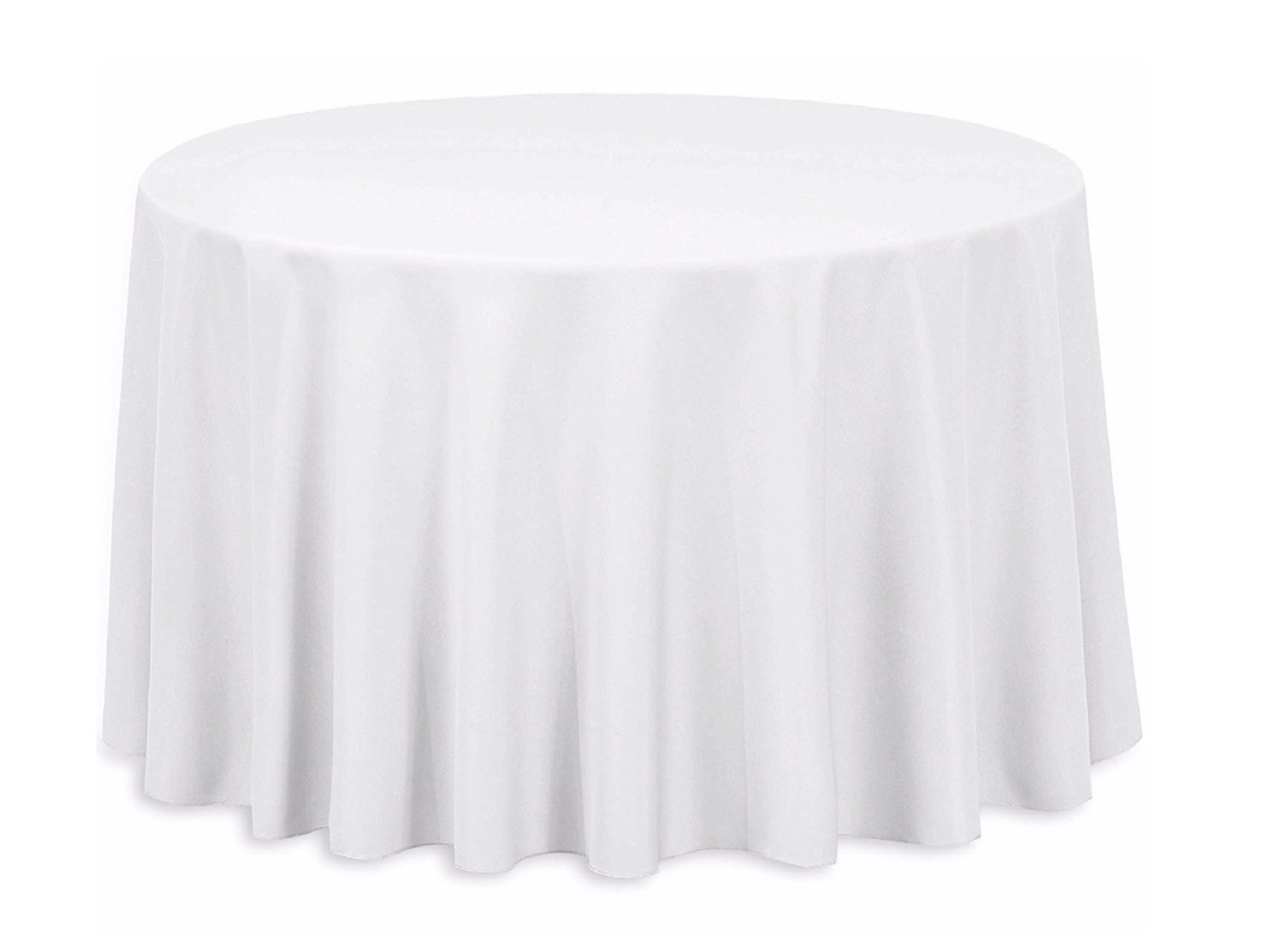ROUND POLY LINEN - WHITE | 132"