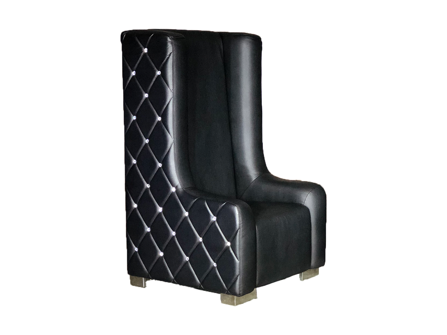 ROYALTY DIAMOND THRONE CHAIR - BLACK