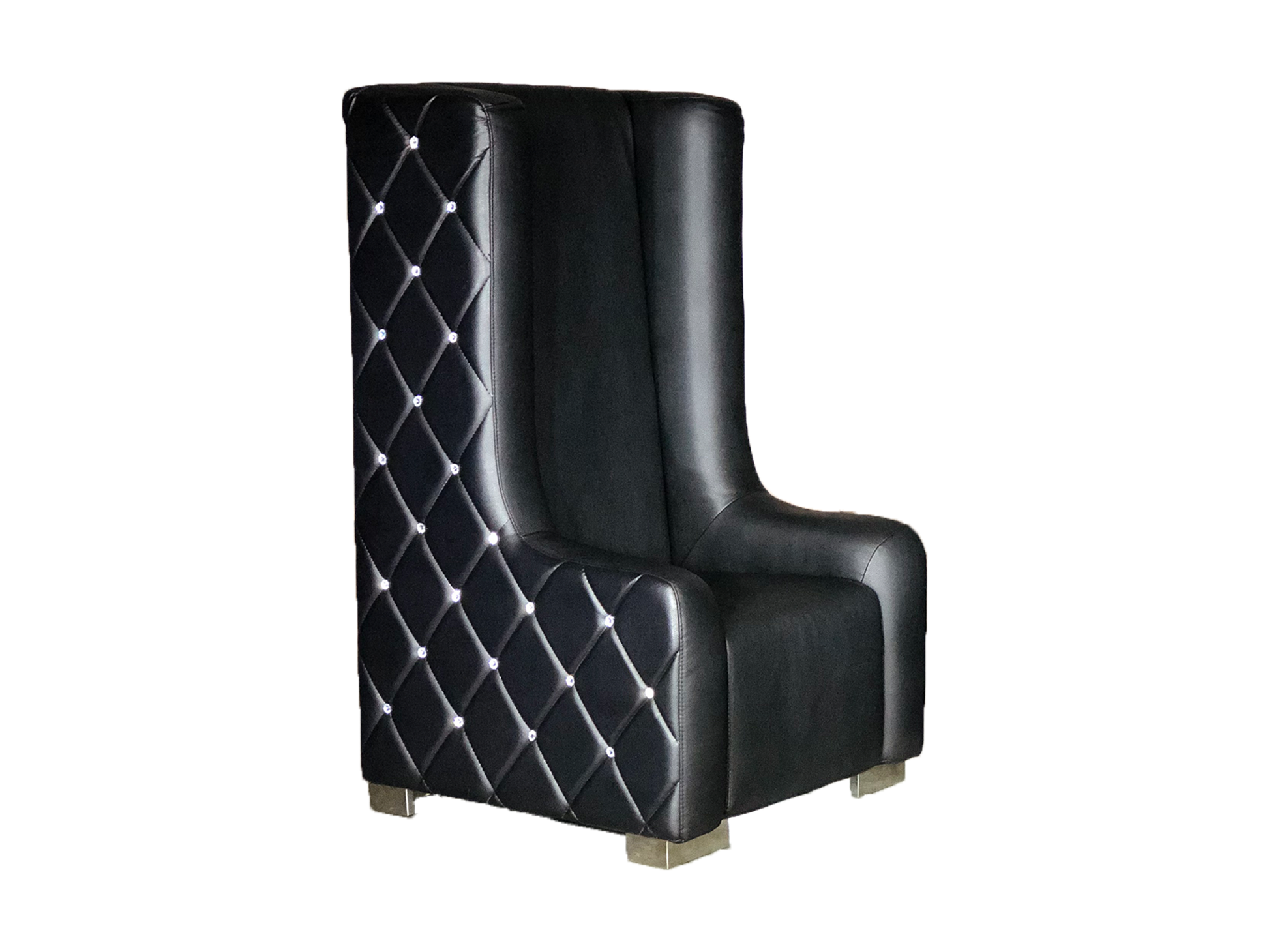 ROYALTY DIAMOND THRONE CHAIR - BLACK