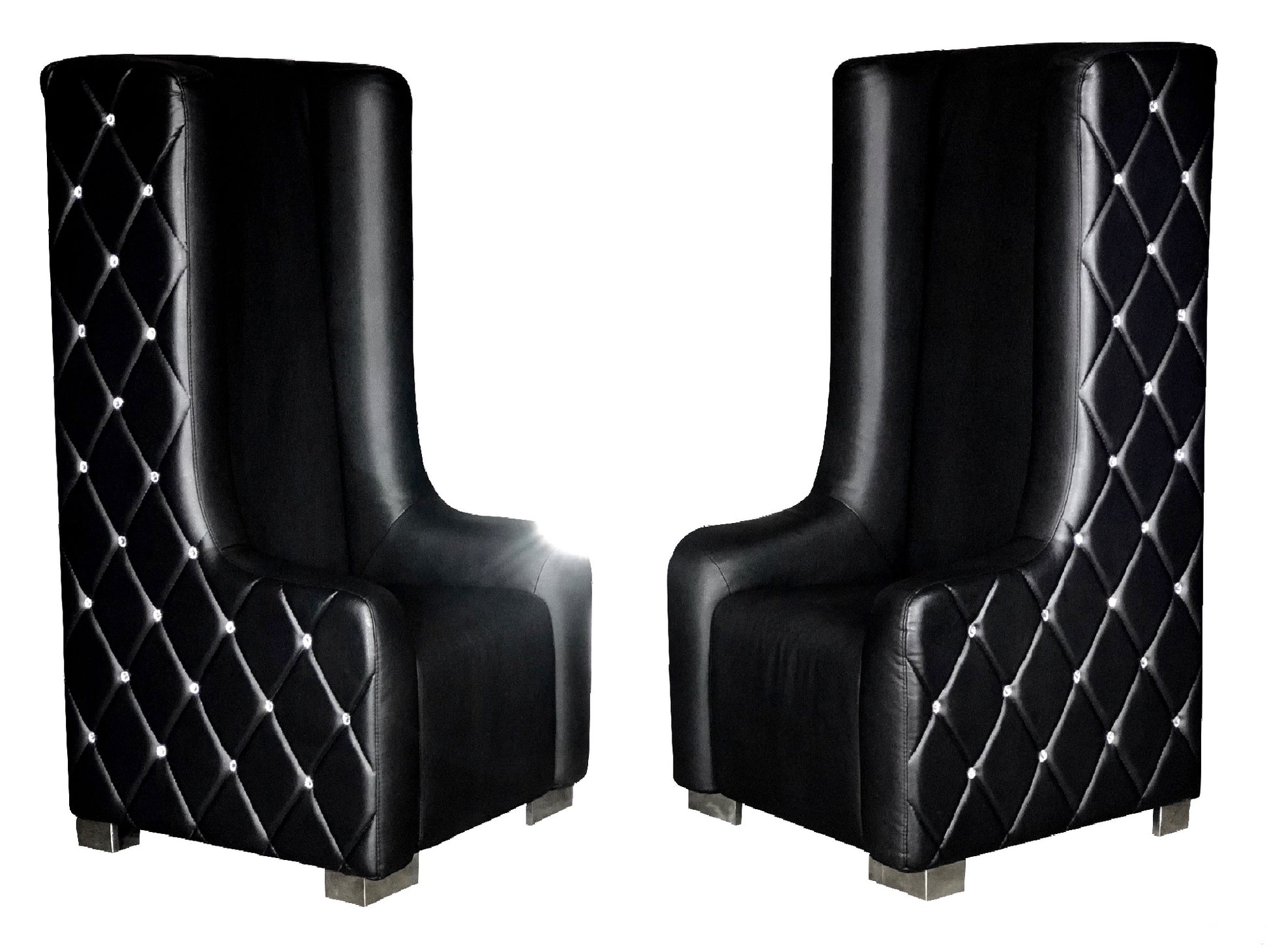 ROYALTY DIAMOND THRONE CHAIR - BLACK