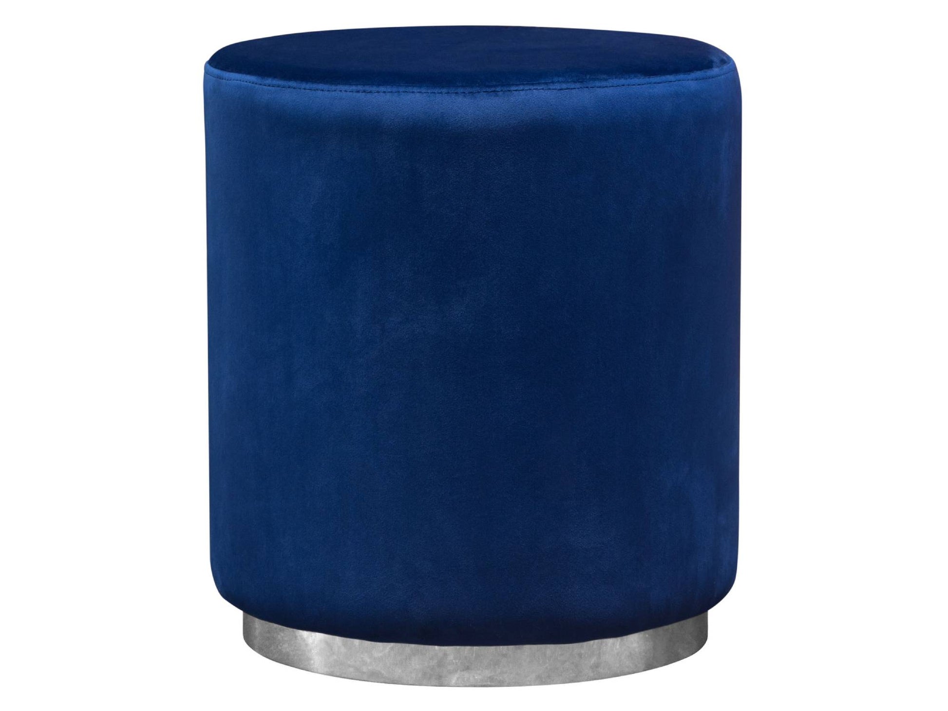 WHISPER PETITE ROUND OTTOMAN - NAVY