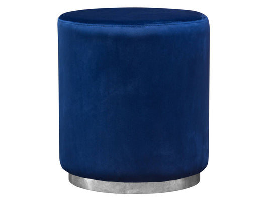 WHISPER PETITE ROUND OTTOMAN - NAVY