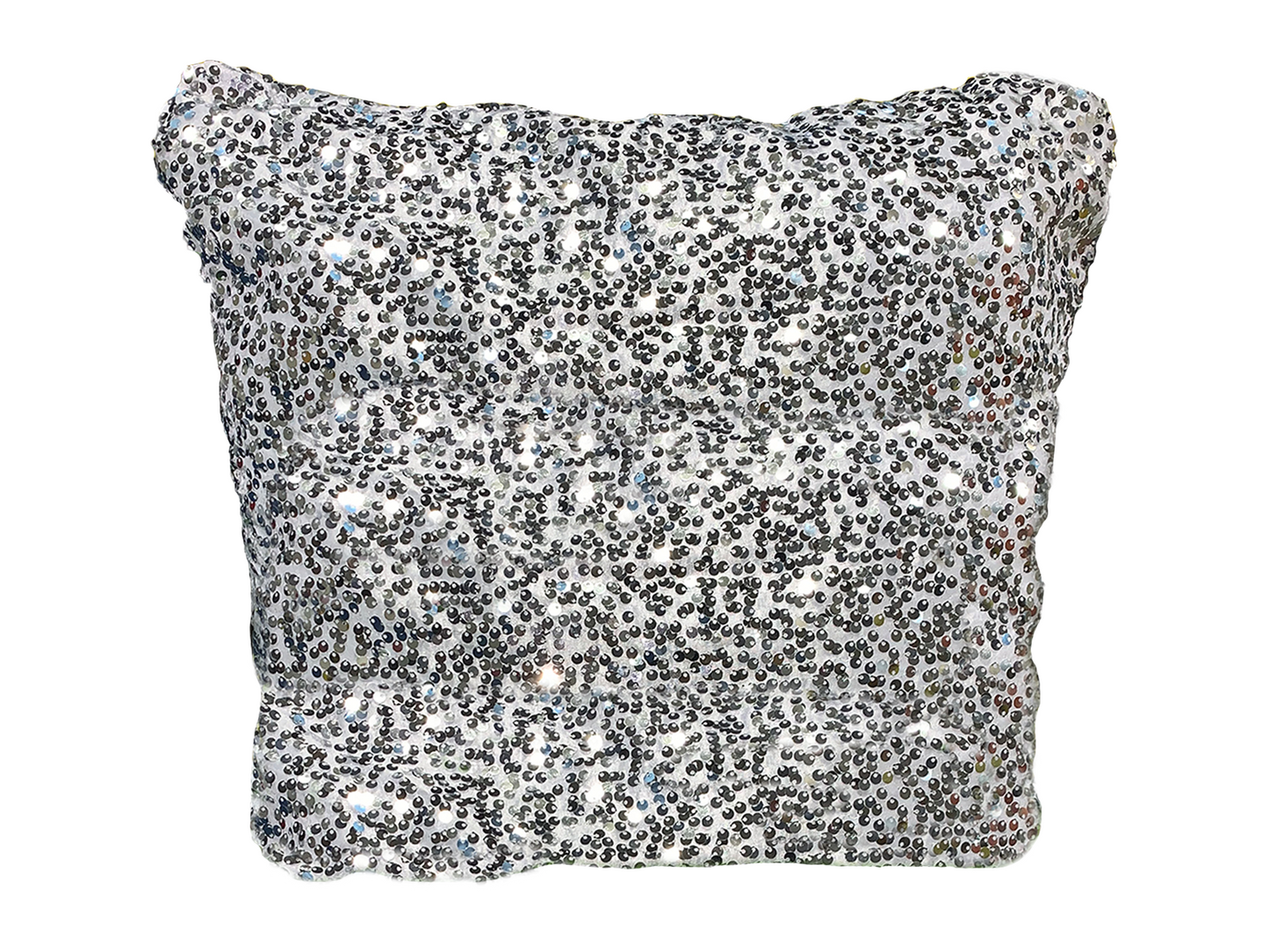 SEQUIN PILLOW - SILVER PAILLETTE