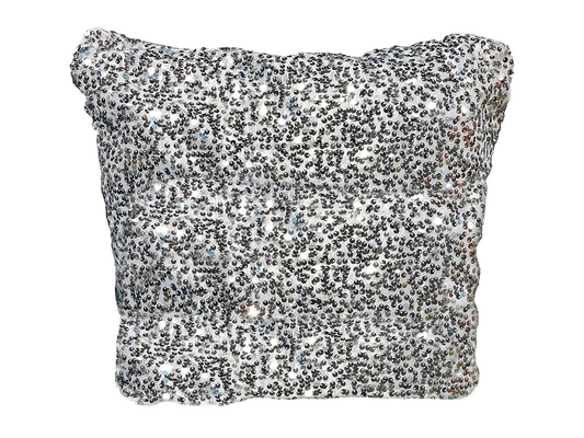 SEQUIN PILLOW - SILVER PAILLETTE