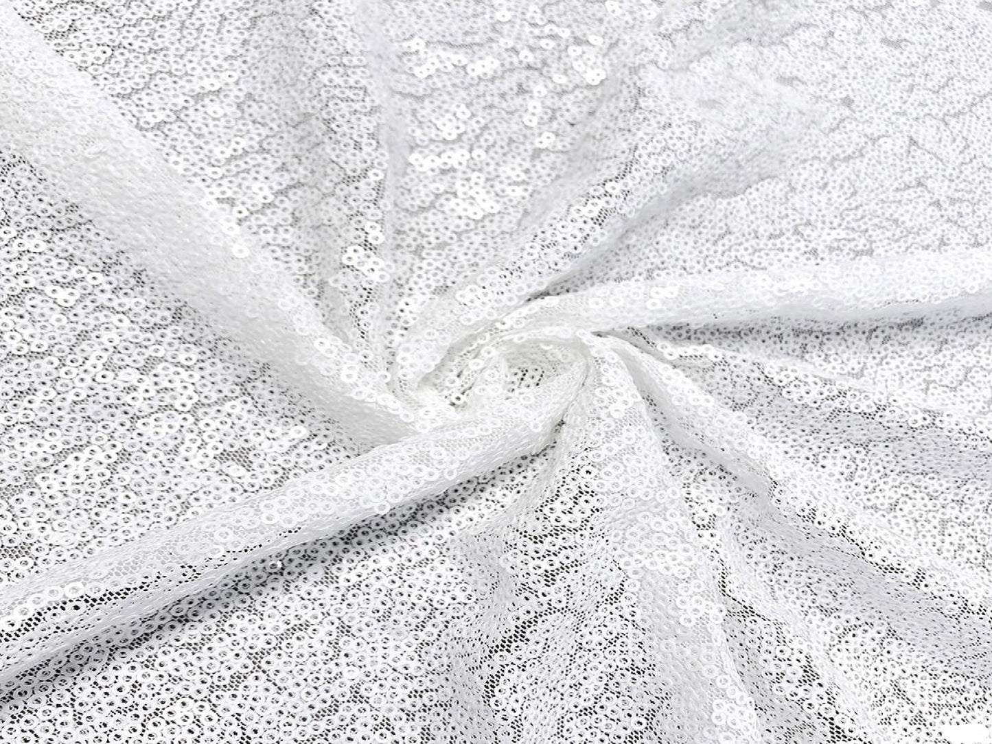 SEQUIN DRAPE - WHITE