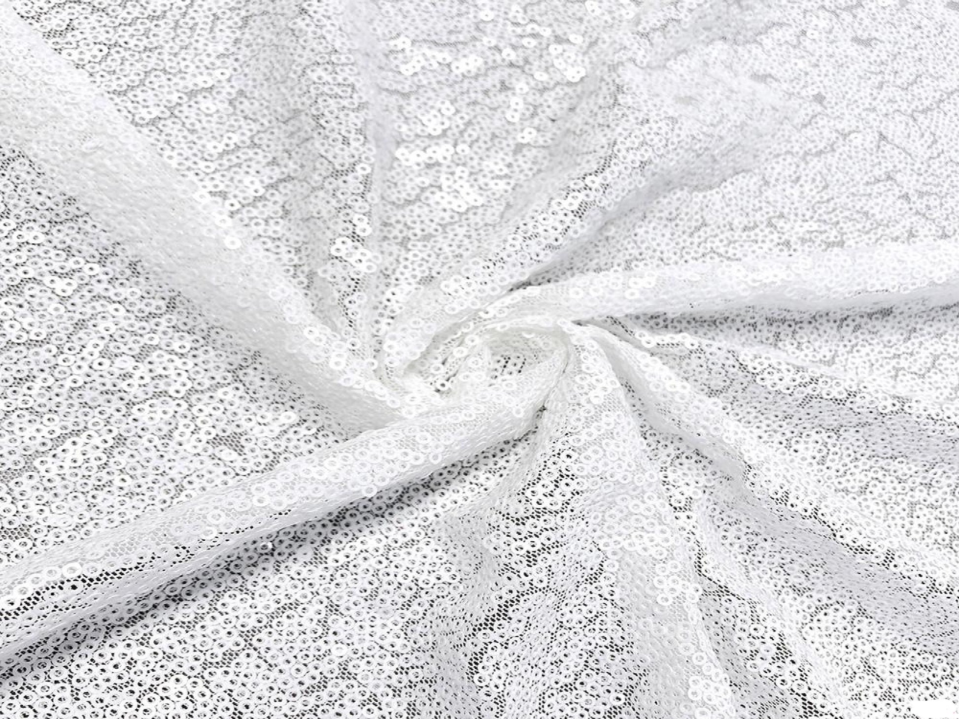 SEQUIN DRAPE - WHITE