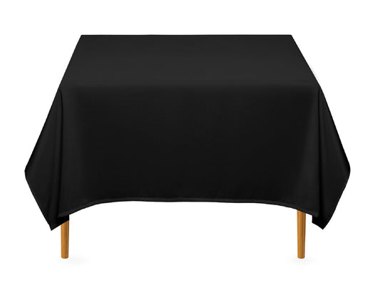 SQUARE POLY LINENS | 85" x 85" - BLACK