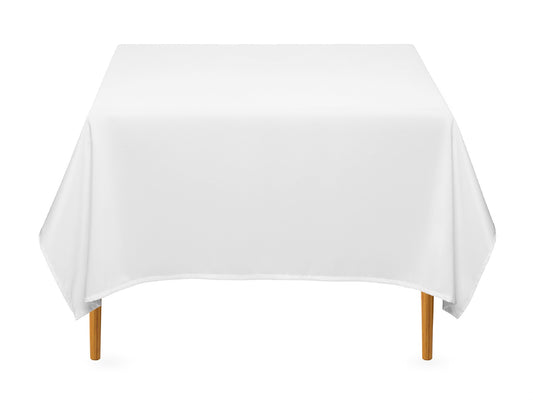 SQUARE POLY LINENS | 85" x 85" - WHITE