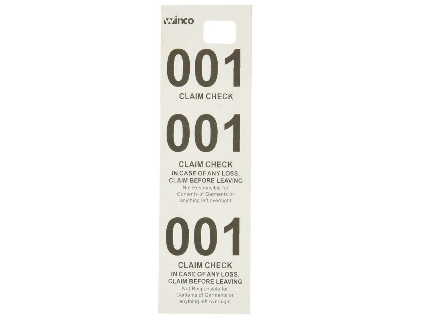 COAT CHECK TICKETS | COUNT OF 100 -
