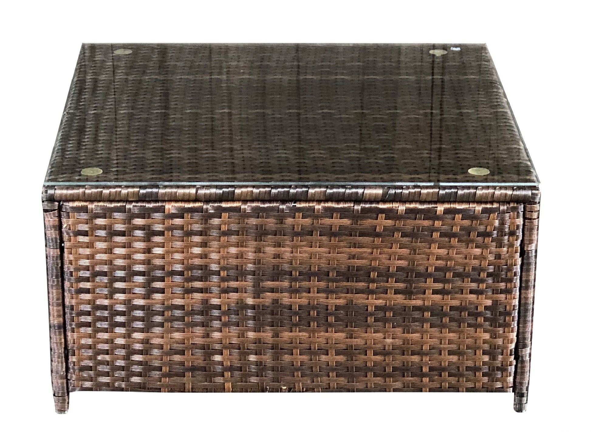 SUNSHINE WICKER GLASS TOP TABLE