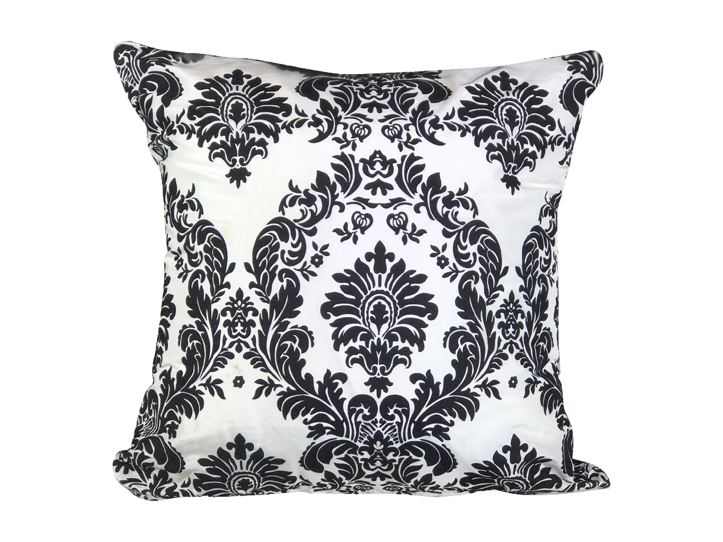TEXTURED EMBOSSED PILLOW - BLACK ON WHITE