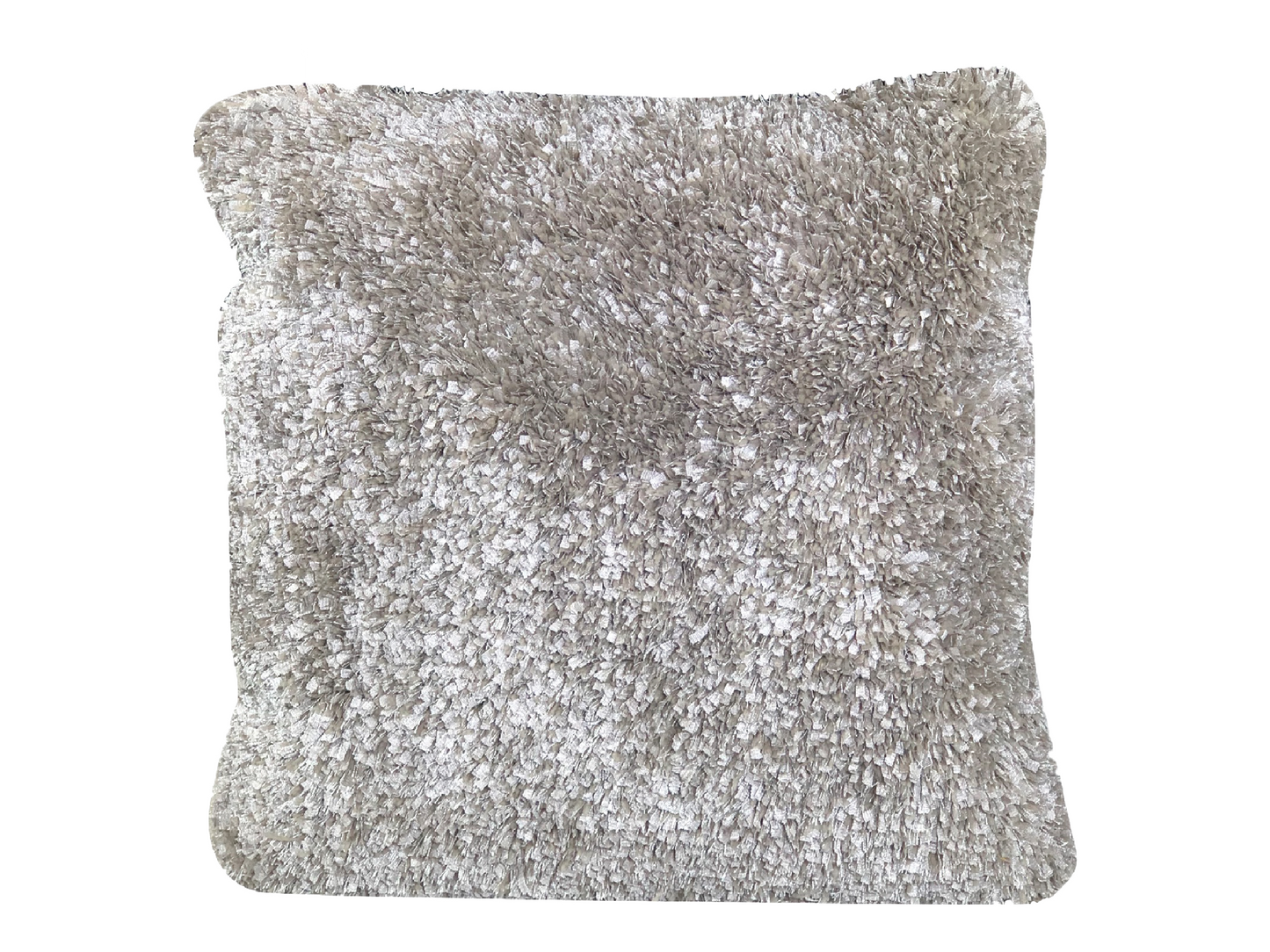 TEXTURED PLUSH PILLOW - WARM GREY