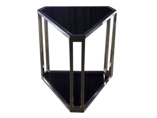 TRIANGULAR ACCENT TABLE - BLACK