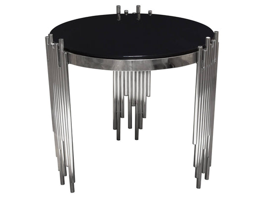 MIRAGE ACCENT TABLE - SILVER